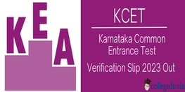 KCET Verification Slip 2023 Out